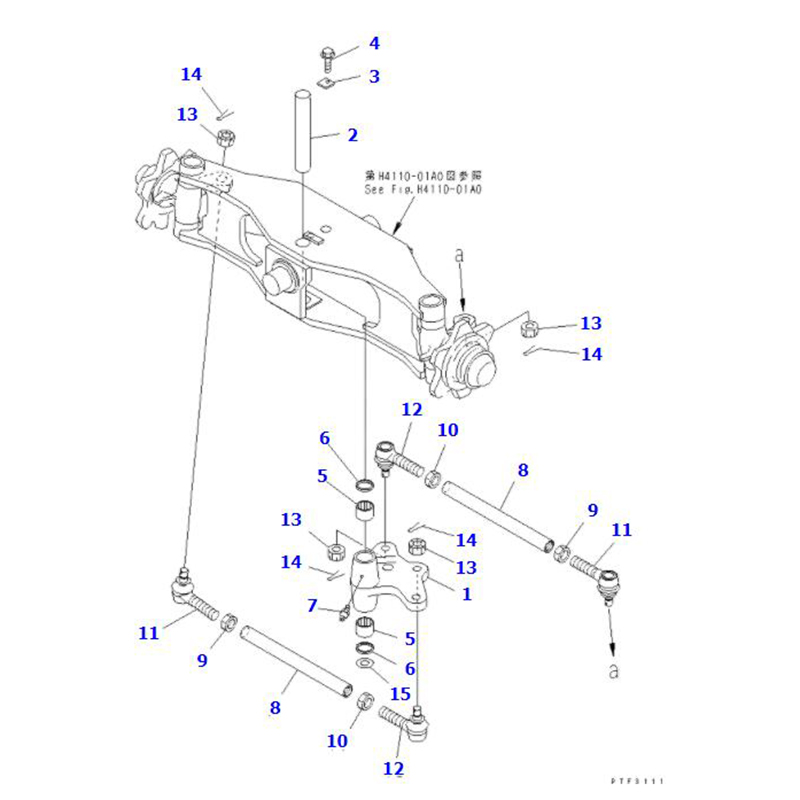 Hergestellt für Komatsu Gabelstapler FB10/14EX-8 FB15/18EXGF-8 FB10/14EXF-10 FB15/18EXF-10 FG07-3 FG09-3 - Tie Rod End 3EA-24-31410 3EA24314 FB10/14EXF-8, FB10/14EX-8, FB10/14EXF-11, FB15/18EXGF-11, FB15/18EXX-11, FB15/18EXF-11, FB15/18EXF-11, FB15/18EXGF