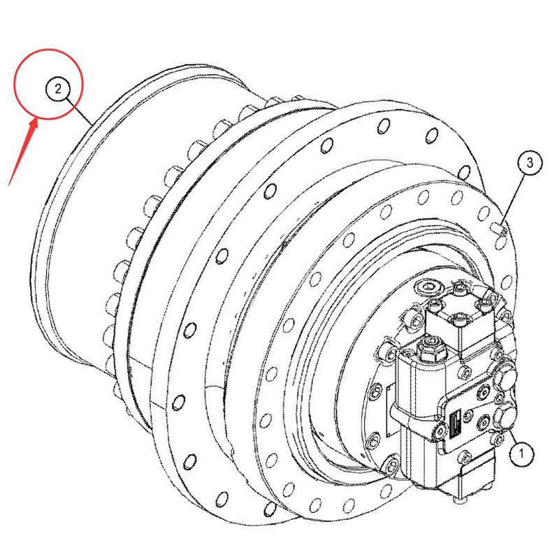 Direkter Ersatz für Caterpillar 340F 336D 336E 336F 336D2 Bagger C9.3 C9 C7.1 Motor - Gleisfinale Antriebsmontage 5017238 CA5017238 501-723 340F, 336D, 336E, 336F, 336D2