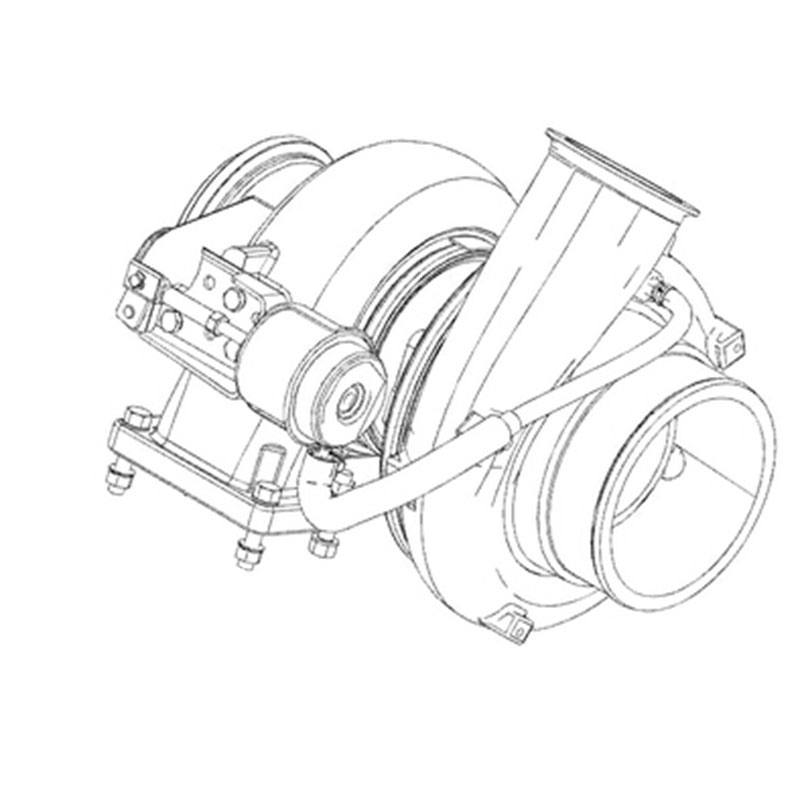 Hergestellt für Caterpillar CAT Articulated Truck 735B 740B Motor C15 - Turbolader 3332813 CA3332813 333-2813 735B,740B