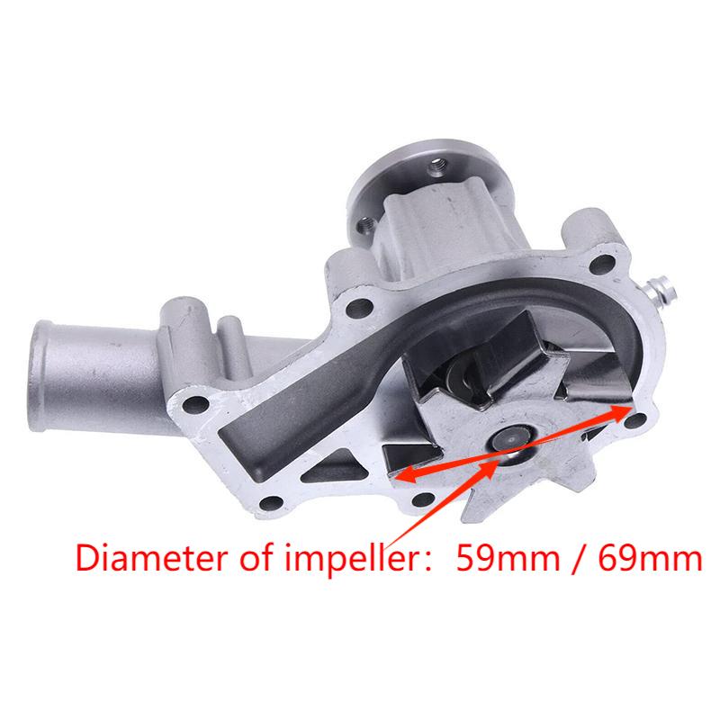 Gefertigt nach Kubota D1005 D1105 V1505 Bobcat 463 553 S100 S70 B100 B200 B250 BL275 425 428 E25 E26 - Wasserpumpe mit Dichtung 6672429 6680278 296 D1005-E3B-BC-3 D1005 Tier II V1505-E3B D1105 Tier I D1105 Tier II B100, B200, B250, BL275, 463, 553, S100,
