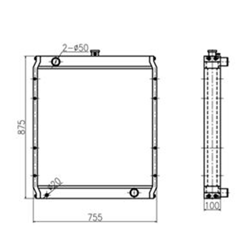 Passend für Caterpillar CAT Bagger E320B E320BL - Water Tank Radiator 1843896 CA1843896 184-3896 E320B, E320BL