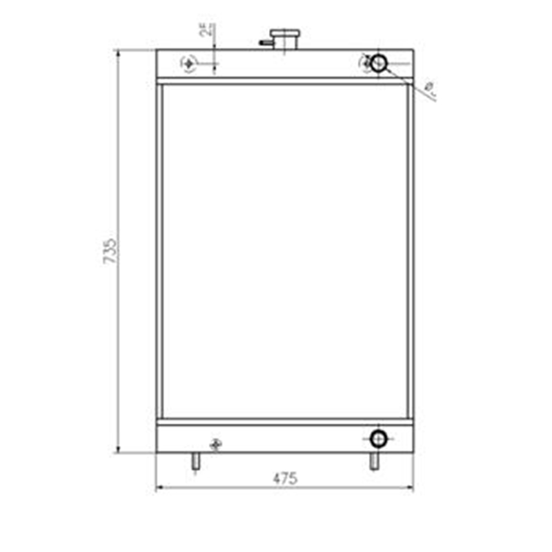 Hergestellt für Hyundai Bagger R55-9 R55W-9 - Wassertank Radiator 11M9-44010 11M944010 R55-9, R55W-9