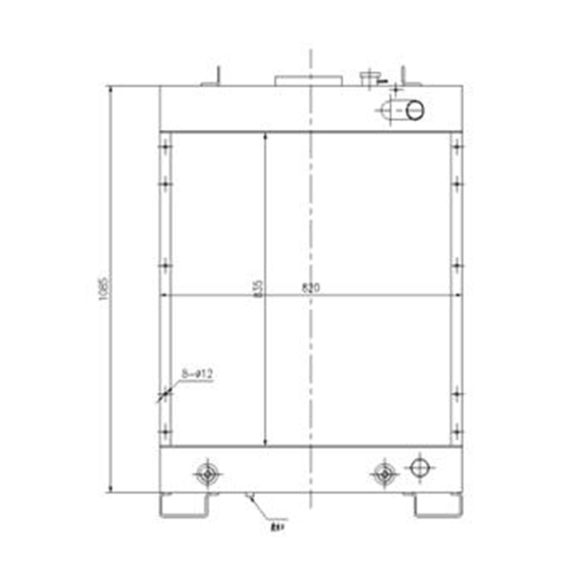 Optimiert für Komatsu D61EX-15 D61PX-15 Bulldozer - Wassertank Radiator 134-03-1112 13403711112 D61EX-15, D61PX-15