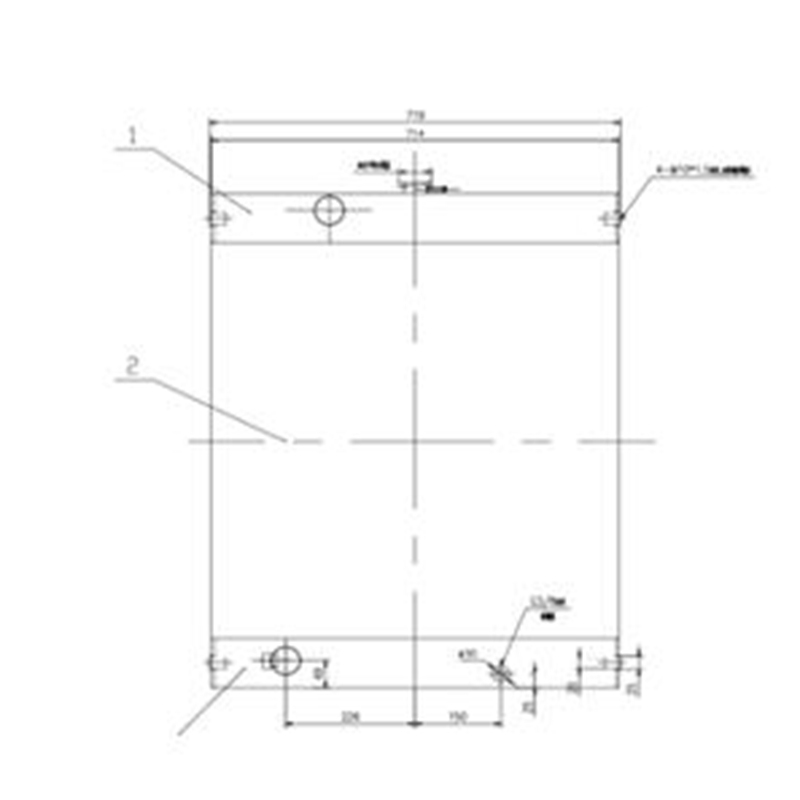 Ma?geschneidert für Doosan Bagger S220LC-III - Wassertank Radiator 13840000-1 138400001