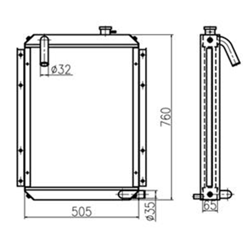 Optimiert für Doosan SOLAR 55-V PLUS - Wassertank-Strahler 13F41000 202-00056E 202-00056C 20200056E 20200056C