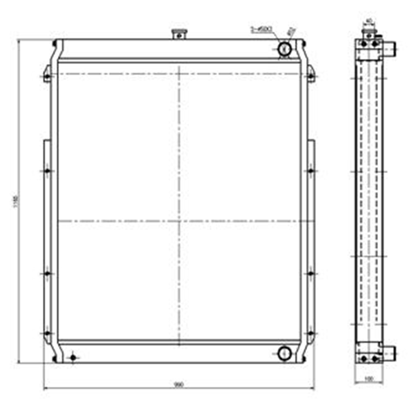 Speziell für Caterpillar CAT Bagger E330B - Wassertank Radiator 1470448 CA14740448 147-0448