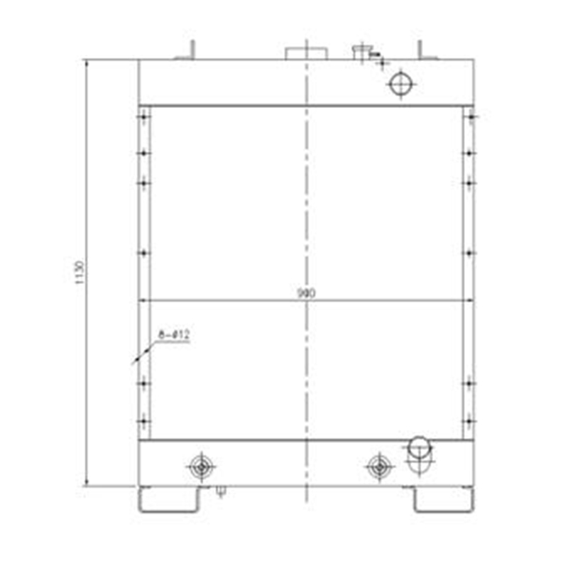 Kompatibel mit Komatsu D65EX-15 D65PX-15 - Water Tank Radiator 14X-03-31211 14X-03-31212 14X033121 14X0331212 D65PX-15,D65EX-15