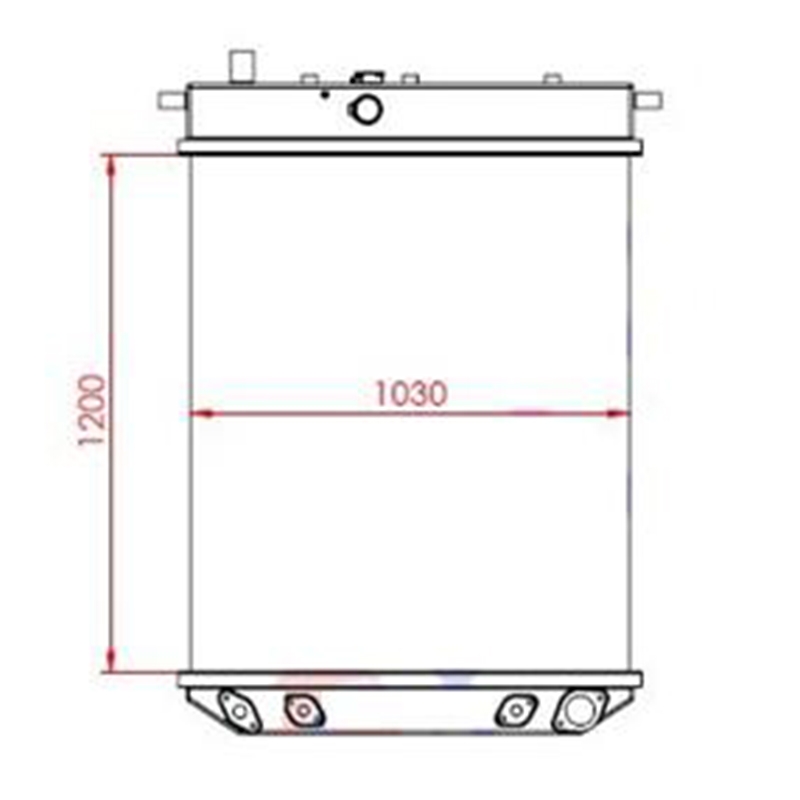 Hergestellt für Komatsu D155A-5 Bulldozer - Wassertank Radiator 17A-00-0050 17A030050