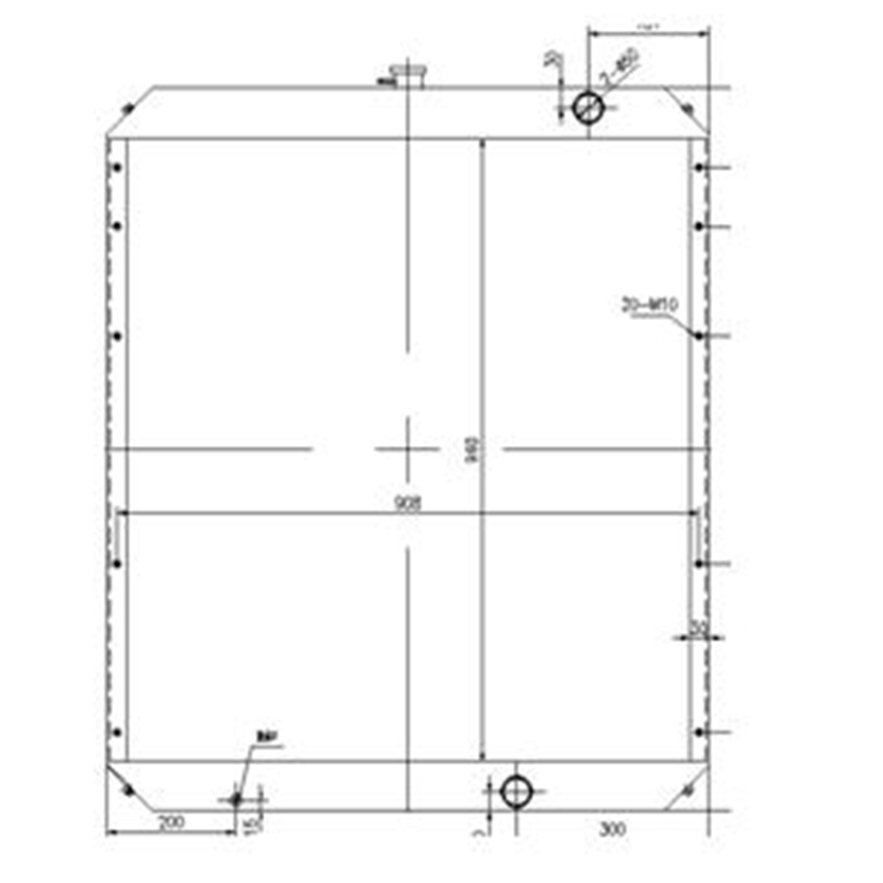 Hergestellt für Caterpillar CAT Bagger E322C - Wassertank Radiator 1932802 CA1932802 193-2802