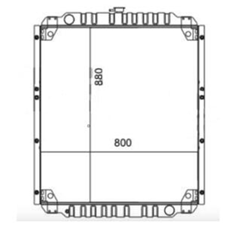 E318B E315B E317B - Water Tank Radiator 1945561 1355769 CA1355769 135-5769 CA1945561 194-5561 E318B, E315B, E317B
