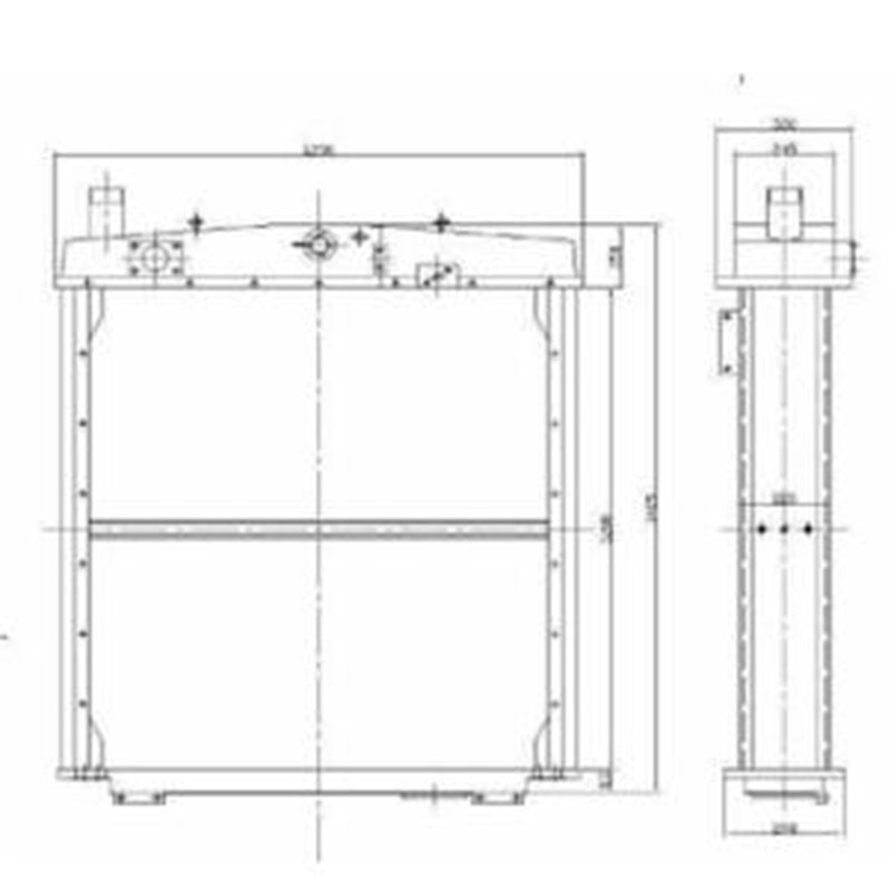 Hergestellt für Komatsu D355A-1 D355A-3 Bulldozer - Wassertank Radiator 195-03-00038 1950300038 D355A-1, D355A-3