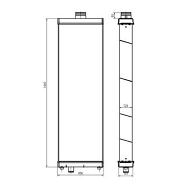 Kompatibel mit Komatsu D375A-6 Bulldozer - Wassertank Radiator 195-03-63113 1950363113