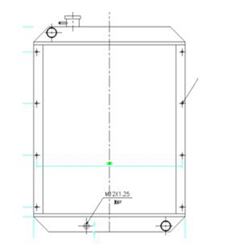 Speziell für Caterpillar CAT Bagger E308C - Water Tank Radiator 2013770 201-3770 CA2013770