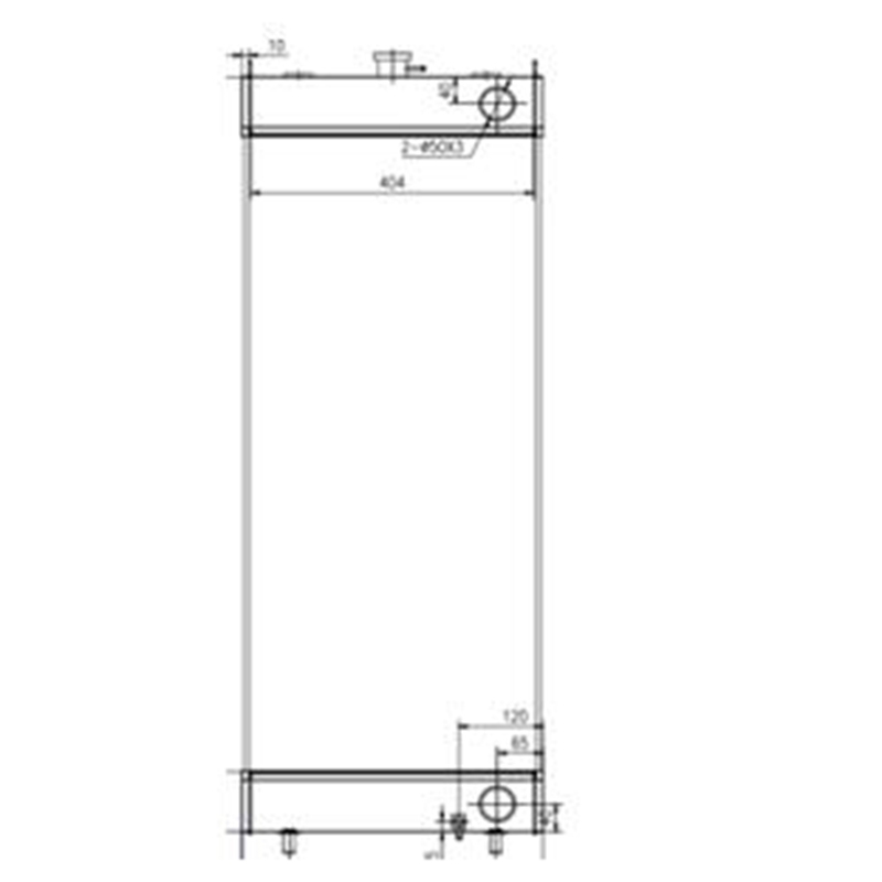 Perfekt für Komatsu Bagger PC138US-10 - Wassertank Radiator 22B-03-31411 22B0331411