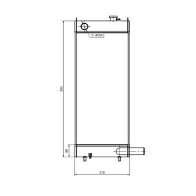 Geeignet für Komatsu Bagger PC228US-3 - Wassertank Radiator 22U-03-28410 22U0328410