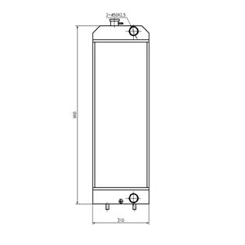 Direkter Ersatz für Caterpillar CAT Bagger E312D - Water Tank Radiator 3786178 CA3786178 378-6178
