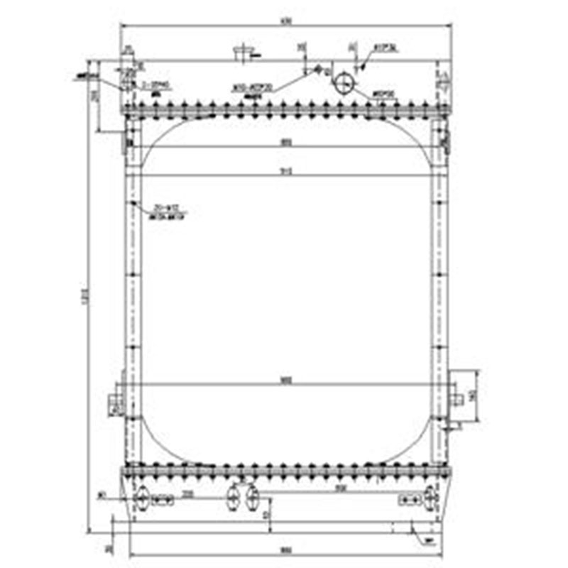 Kompatibel mit Komatsu Radlader WA470-3 WA450-3 - Water Tank Radiator 421-03-21103 4210321103 WA470-3, WA450-3