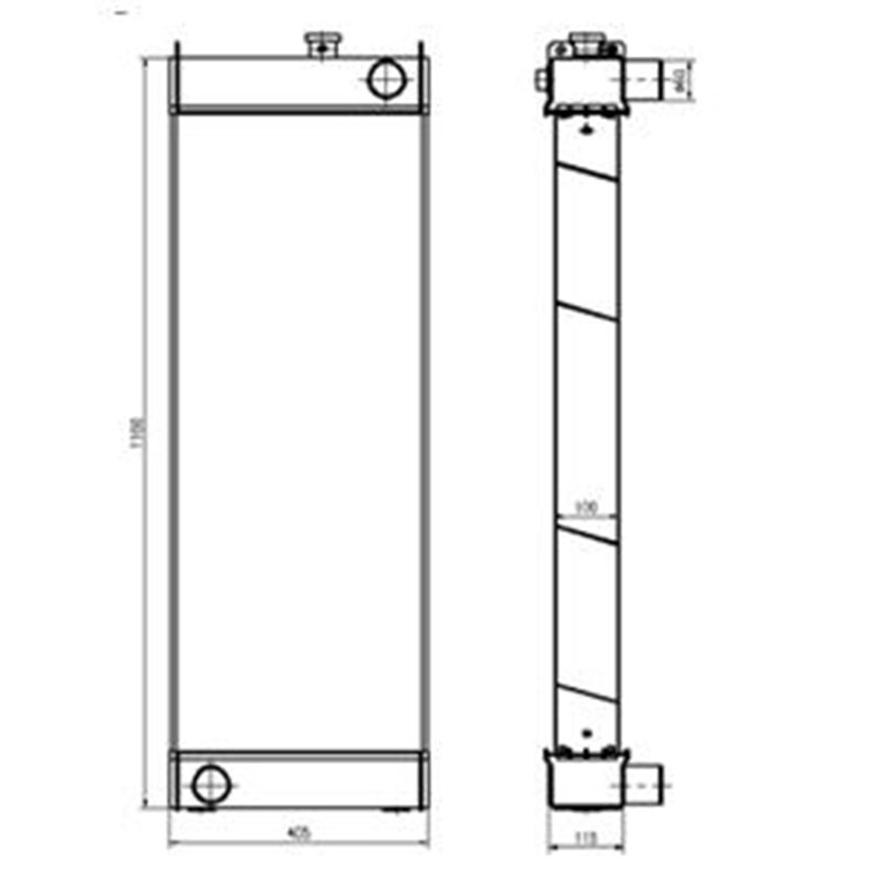 Engineered for Komatsu Wheelloader WA380-6 - Water Tank Radiator 423-03-41310 4230341310