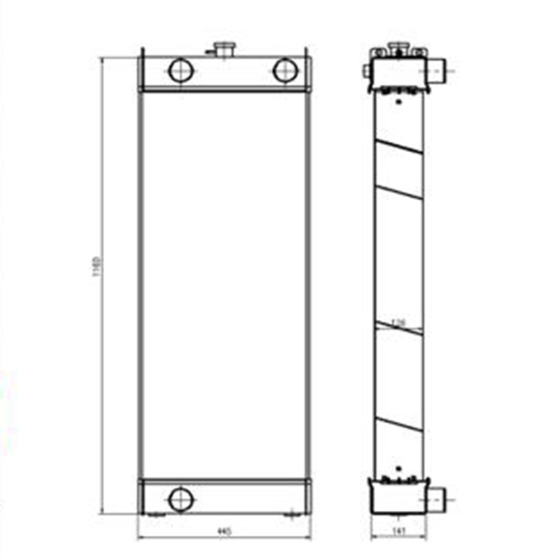 Perfekt für Komatsu WA380-7 Radlader - Water Tank Radiator 423-03-51110 4230351110