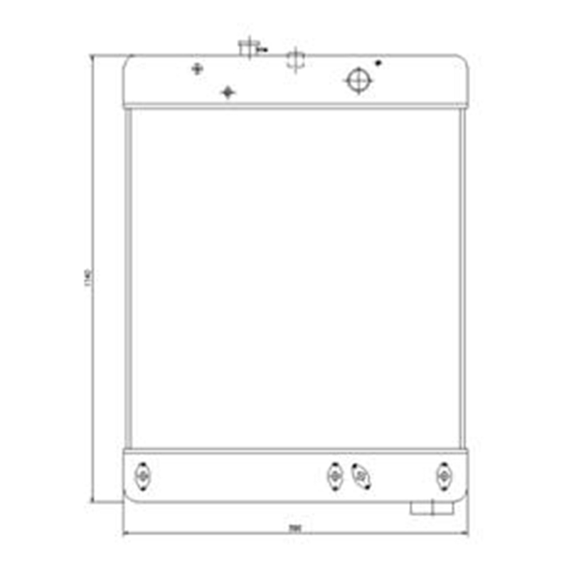 Funktioniert gut mit Komatsu WA420-1 WA400-1 Radlader - Water Tank Radiator 424-03-1102 4240311102 WA400-1, WA420-1