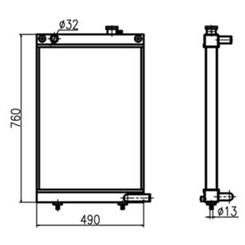 Kompatibel mit Doosan Bagger DX80GOLD - Wassertank Radiator 440211-00175 44021100175
