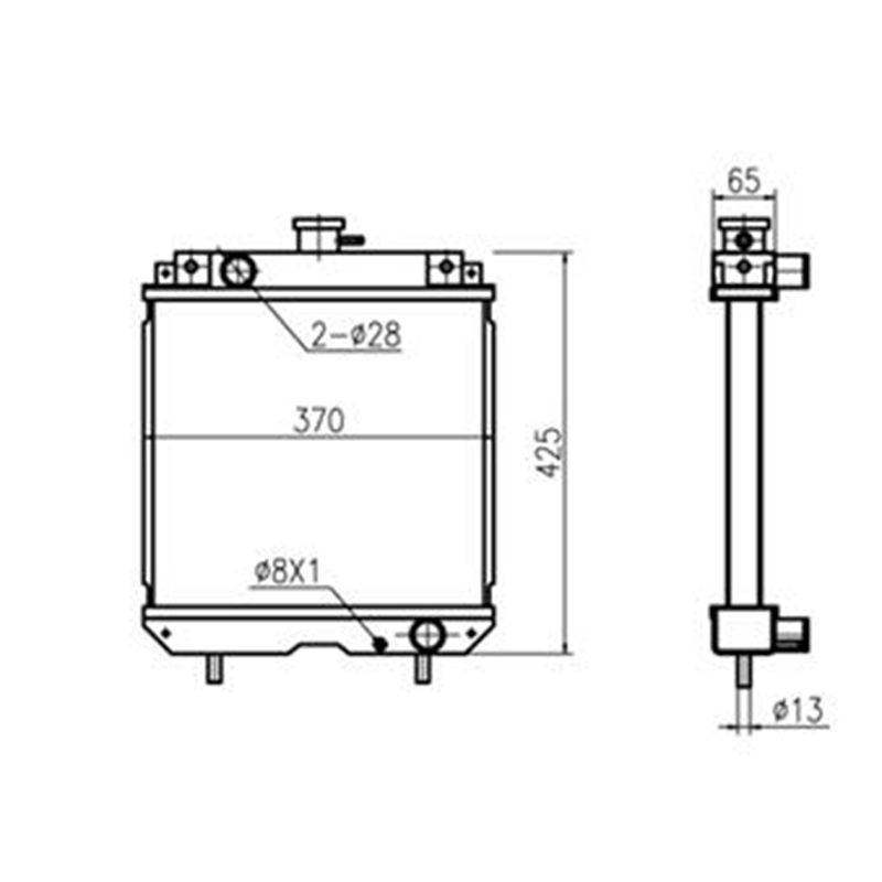 Passend für Hitachi EX30UR Bagger - Wassertank Radiator 4428333