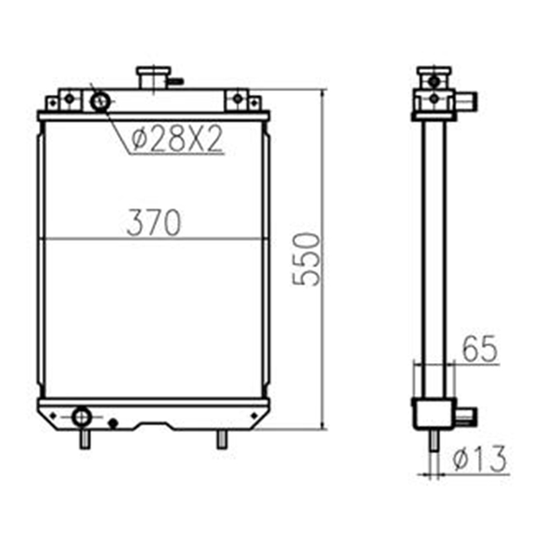 Konzipiert für Hitachi ZAX30UR Bagger - Water Tank Radiator 4429663