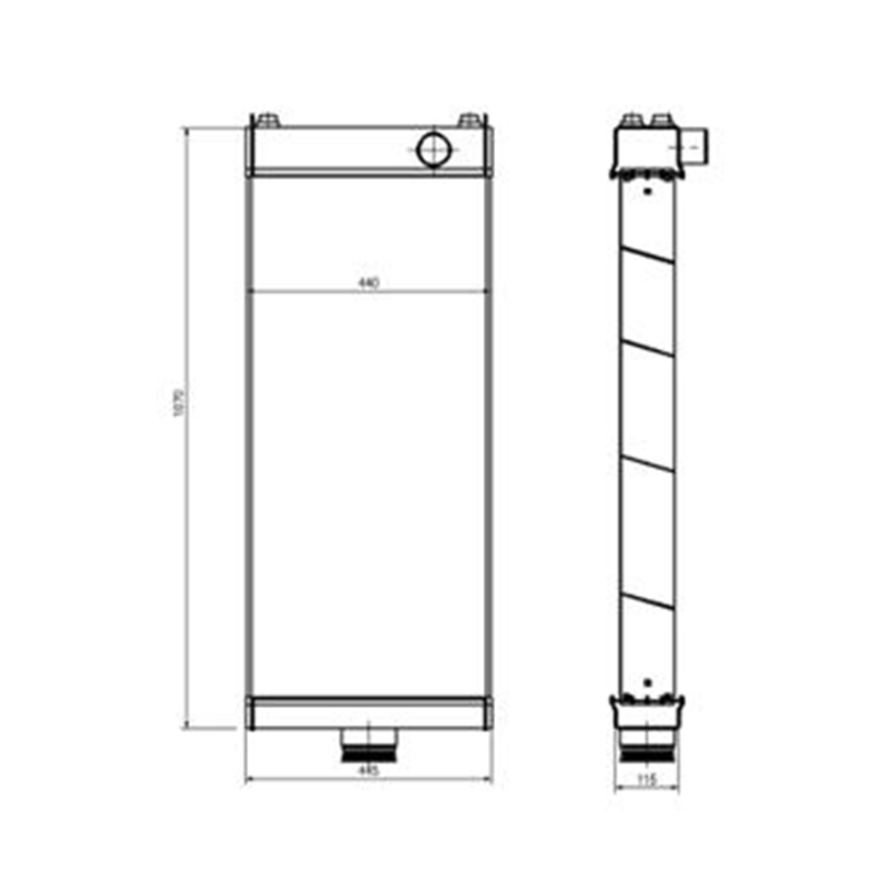Perfekter Ersatz für Komatsu HD325-7 Pump Truck - Wassertank Radiator 566-03-81111 5660381111
