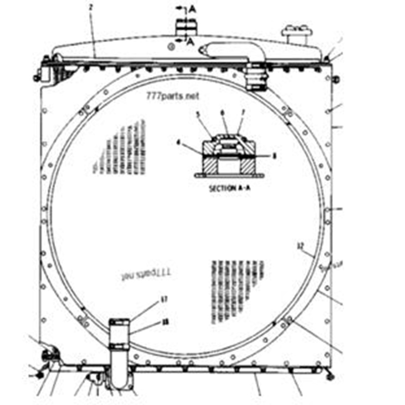Hergestellt für Caterpillar CAT D8K 583K - Water Tank Radiator 6N0956 6N0957 CA6N0956 6N-0956 CA6N0957 6N-0957 583K, D8K
