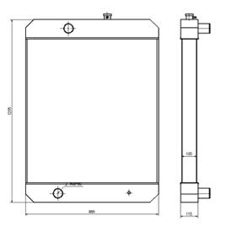 Optimiert für Caterpillar CAT Bagger E330A - Wassertank Radiator 7Y1362 7Y-1362 CA7Y1362