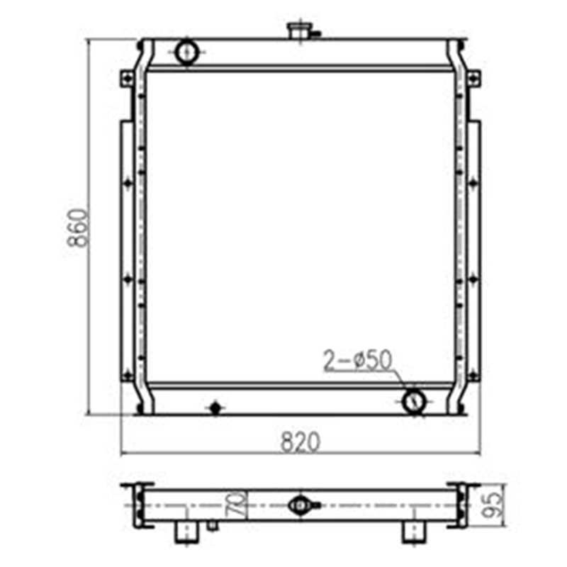 Speziell für Caterpillar CAT Bagger E320L E320N - Water Tank Radiator 7Y2109 CA7Y2109 7Y-2109 E320L, E320N
