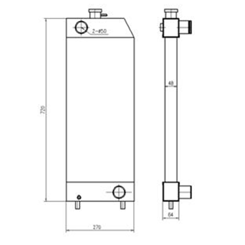 Kompatibel mit Caterpillar CAT Bagger E305,5D - Wassertank Radiator