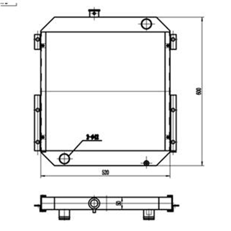 Perfekt für Caterpillar CAT Bagger E307 - Wassertank Radiator