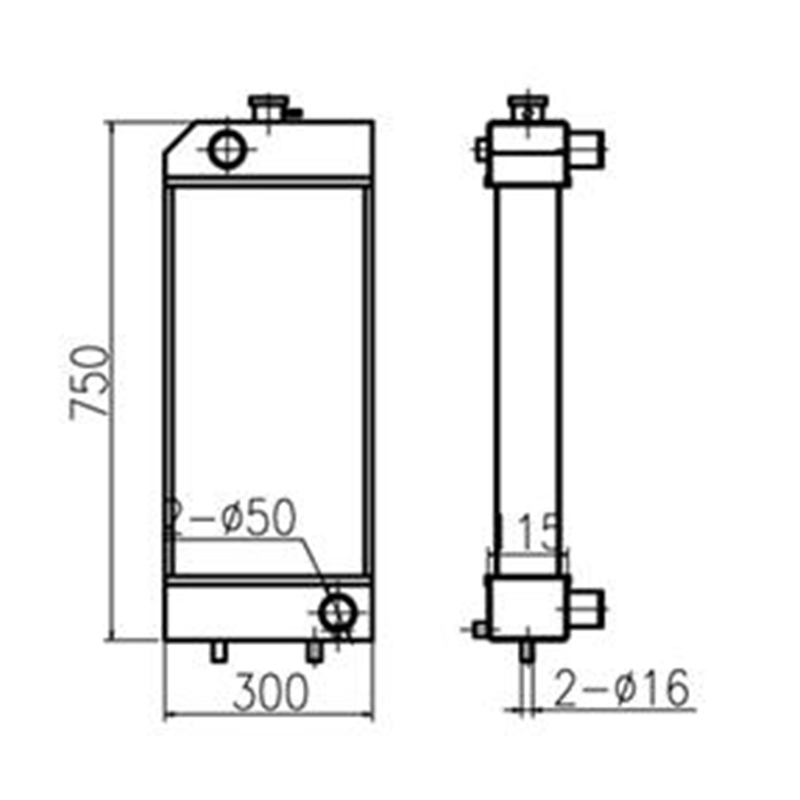 Für Caterpillar CAT Bagger E307E E308E ausgelegt - Water Tank Radiator E307E, E308E