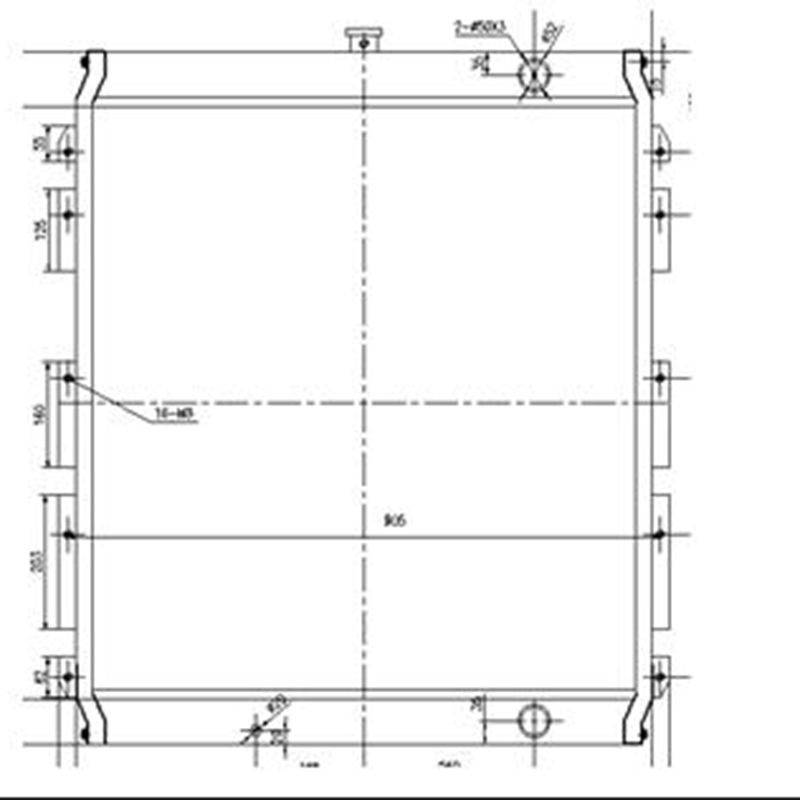 Perfekter Ersatz für Caterpillar CAT Bagger E325B - Wassertank Radiator