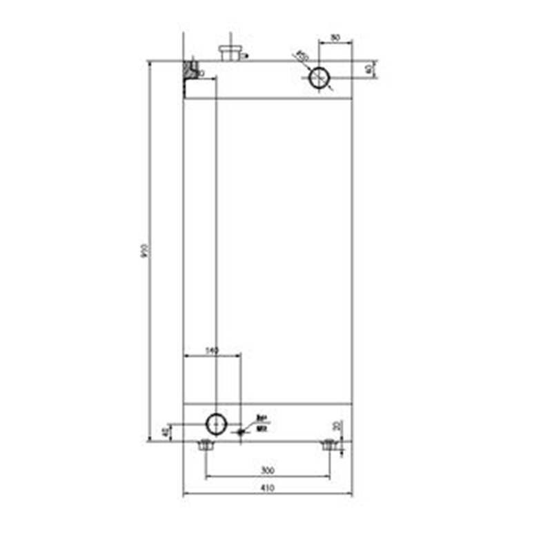 Geeignet für Doosan Bagger DX150 - Wassertank Radiator