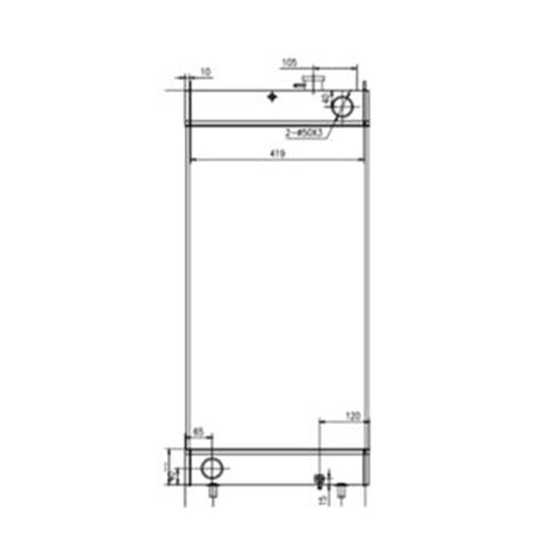 Geeignet für Doosan Bagger DX170W-5 - Water Tank Radiator