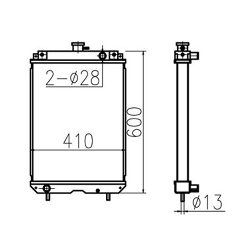 Hergestellt für Hitachi EX185-6045 Bagger - Wassertank-Strahler