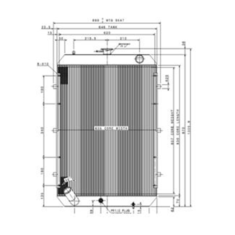 Perfekt für Hyundai Bagger R1400W-7 - Wassertank Radiator