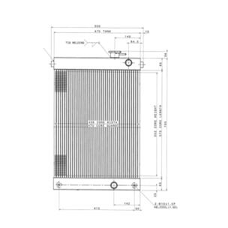Auf Hyundai Bagger R555-7 gebaut - Wassertank Radiator
