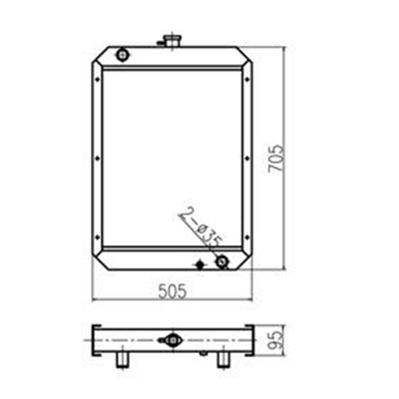 Entwickelt für Hyundai Bagger R60-5 - Wassertank Radiator