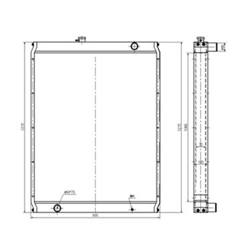 Perfekter Ersatz für KATO Bagger HD1430 - Wassertank Radiator
