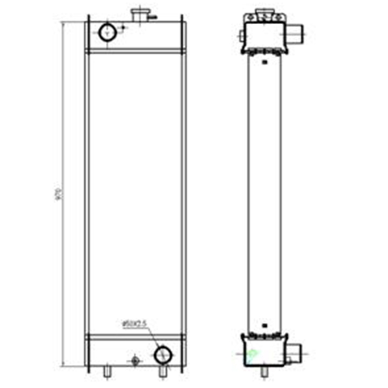 Geeignet für Kobelco Bagger SK140LC-8 - Wassertank Radiator