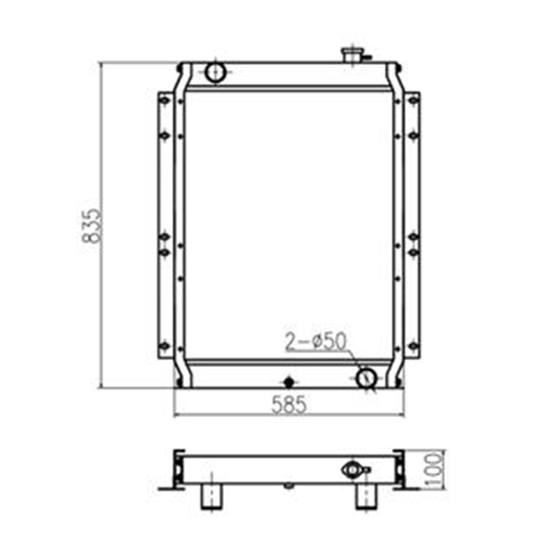 Sumitomo SH100 SH120 Bagger - Water Tank Radiator SH100, SH120