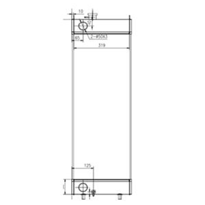 Ma?geschneidert für Doosan Bagger DX225LC DX190W DX210W DX225NLC - Water Tank Radiator K1008289B DX225LC, DX190W, DX210W, DX225NLC