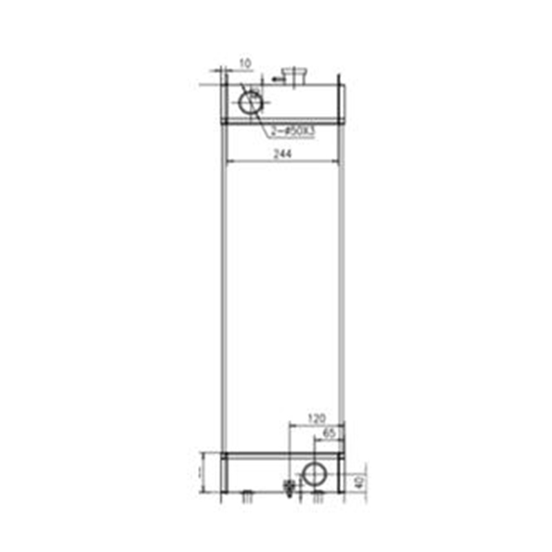 Gebaut nach Doosan Bagger DX140W DX180LC - Water Tank Radiator K1009271B DX140W, DX180LC