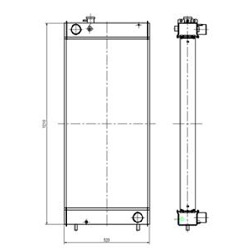 Passend für Kobelco Bagger SK460-8 - Water Tank Radiator LS05P00039S045
